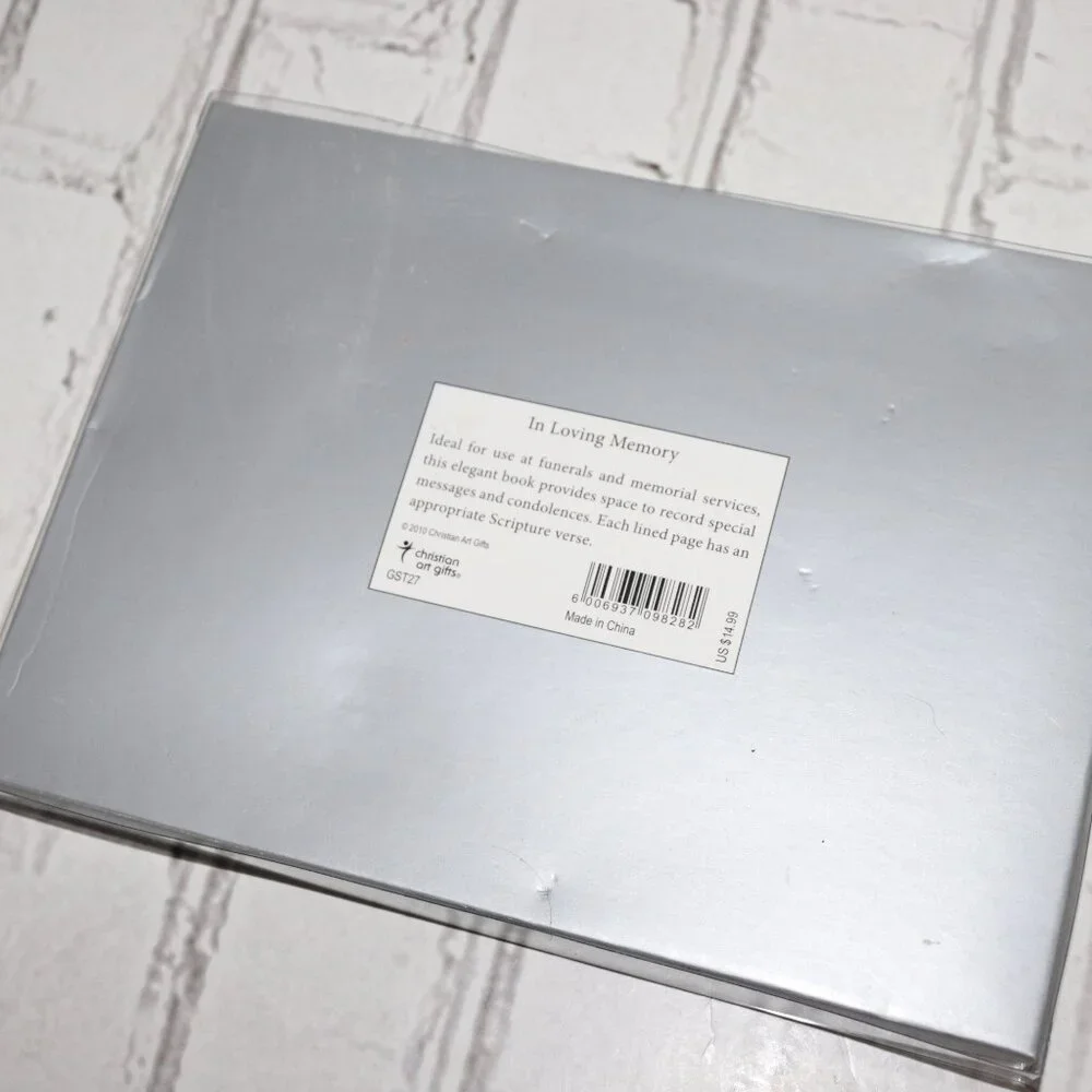 🕊️ “In Loving Memory” Funeral Planner Book · NWT Silver & Black · Still in Box
